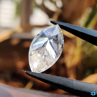 Moissanite stone marquise cut brilliant shape.