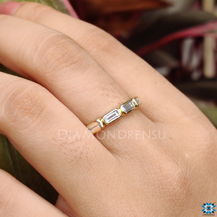 Stunning bezel set eternity band crafted with precision.