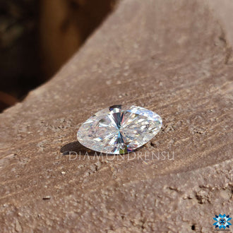 Loose Moissanite stone crafted in Moissanite Moval Cut form ideal for earrings.