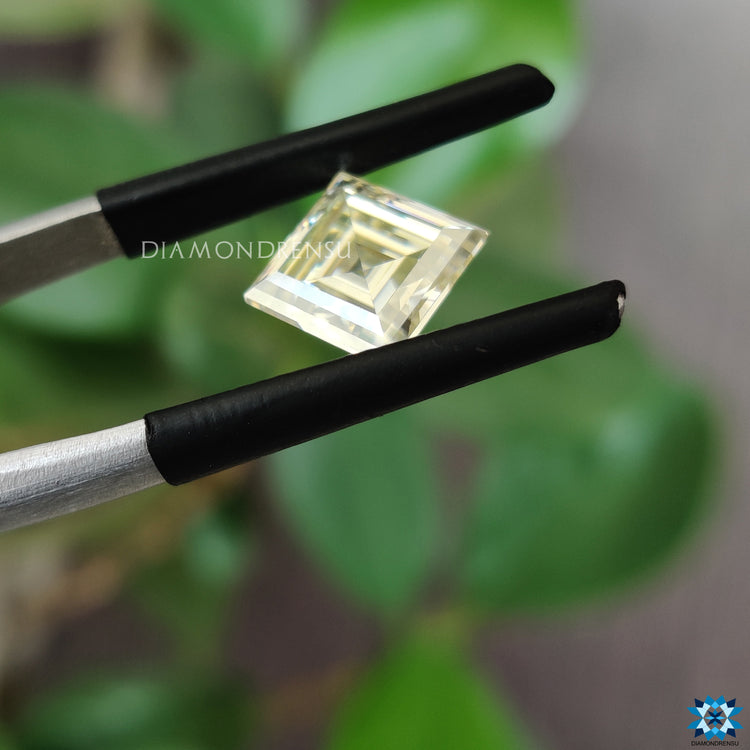 Antique cut moissanite with moissanite loose stone sparkle.