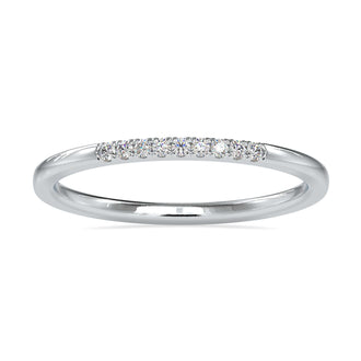 IGI certified white gold eternity band featuring lab diamonds.
