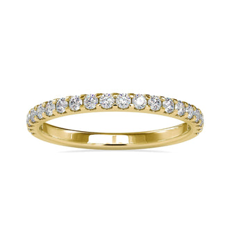 Round diamond band in white gold, igi certified for quality