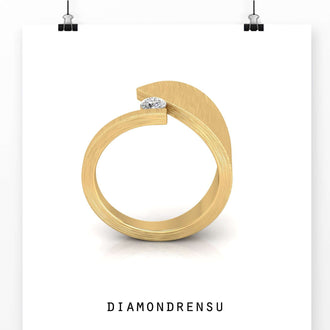 Lab grown diamond wedding band in white gold, handmade jewelry.