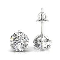 Elegant round earrings featuring Lab Grown Diamond, crafted with handmade jewelry expertise.