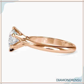 6 prong solitaire engagement ring with timeless beauty and stability.