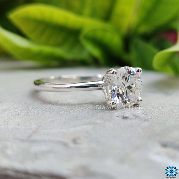 Engagement moissanite ring perfect for a romantic proposal