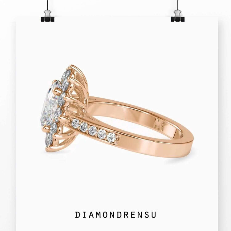 Cluster diamond engagement ring with timeless elegance for a special moment.