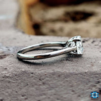 Classic round engagement ring designed to symbolise eternal love.