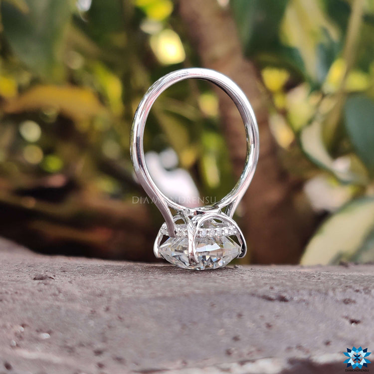 Hidden halo engagement ring perfect for special moments.