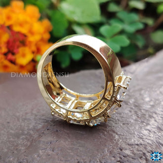 Engagement ring moissanite crafted for timeless beauty and grace.