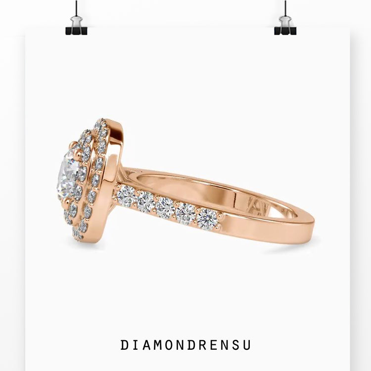 Lab grown diamond ring, IGI certified for sustainable luxury.