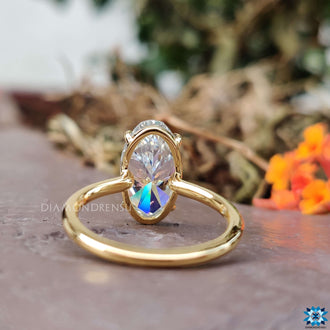 Solitaire moissanite ring crafted for a sophisticated touch.