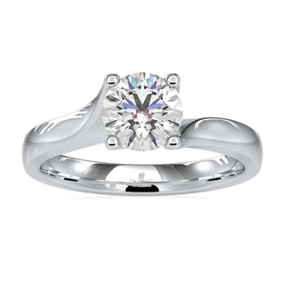 Solitaire Diamond Engagement Ring with a 4 prong ring setting.