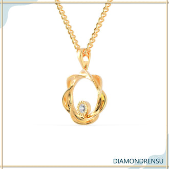 The pendant chain adds elegance and completes the look.