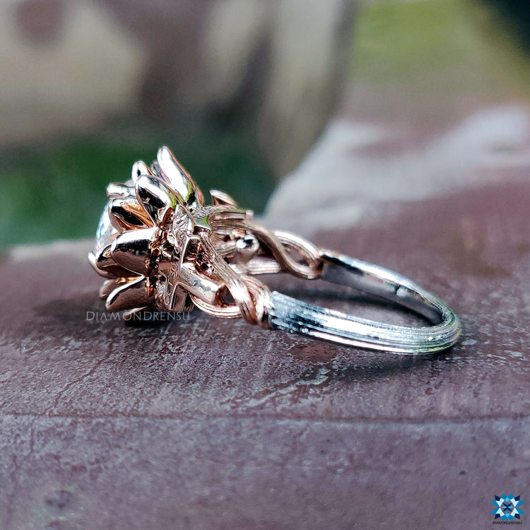 vintage moissanite engagement ring - diamondrensu