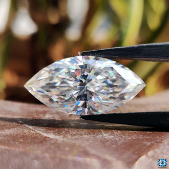 Brilliant marquise moissanite cut 11.16 carat.
