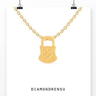 The heart lock pendant adds a romantic touch to your look.