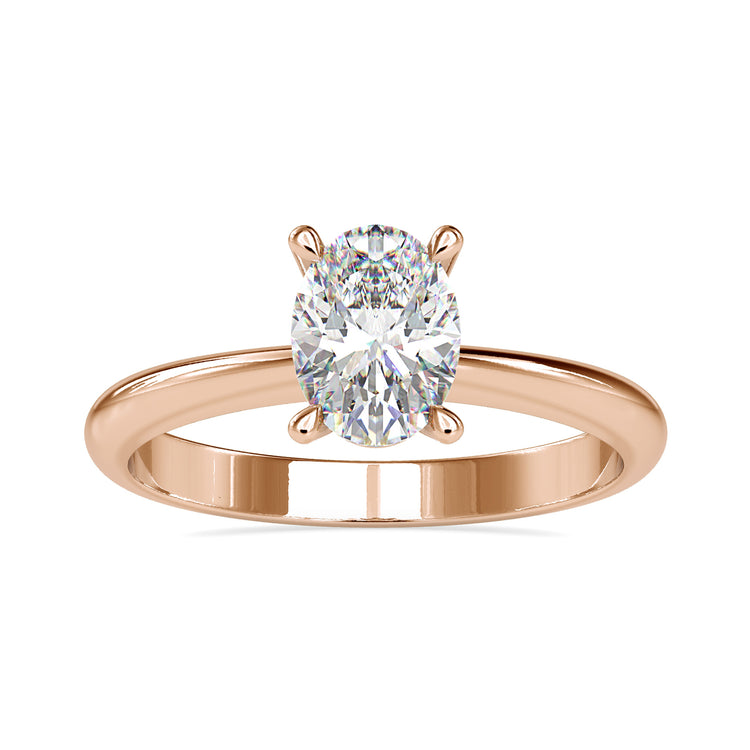 Diamond solitaire engagement ring offering timeless beauty and sparkle.