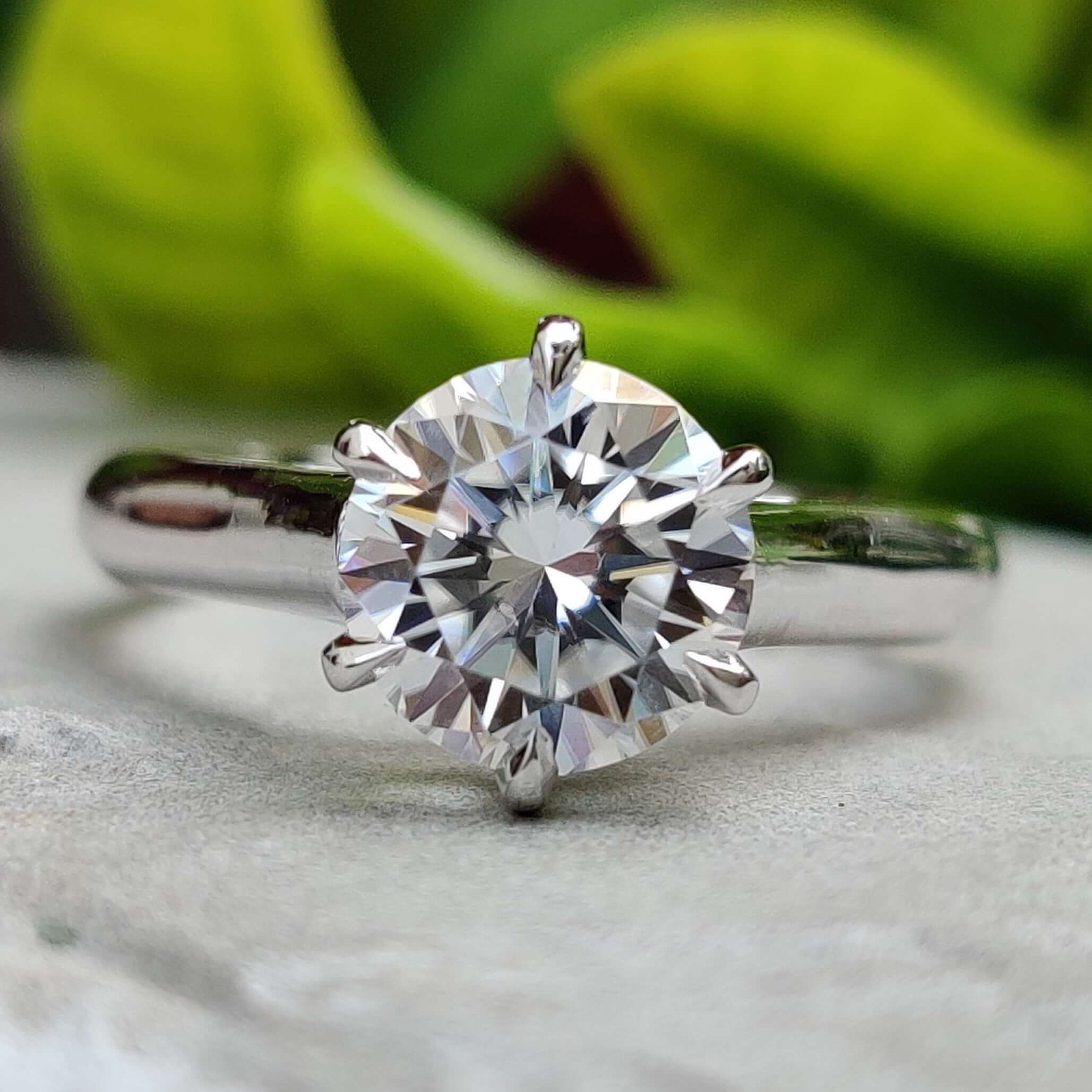 2CT Radiant Colorless Moissanite Engagement Ring, Solitaire Ring, Claw  Prong Setting, Wedding Ring, Diamond Ring Anniversary Gift For Her