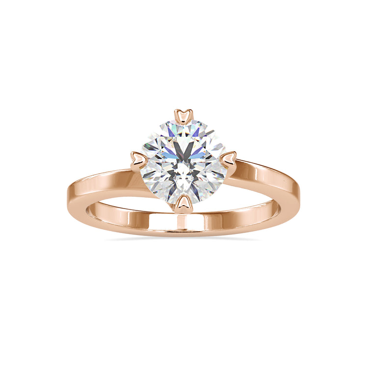 Compass set diamond ring combining modern style with traditional elegance.