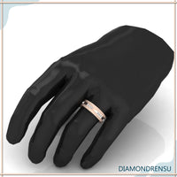 Diamond wedding ring for him with elegant setting.