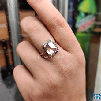 A beautifully designed cushion engagement ring featuring intricate craftsmanship and a classic appeal.