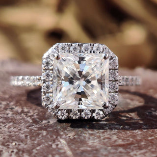 Elegant Princess Cut Moissanite Ring with a stunning design for timeless beauty.
