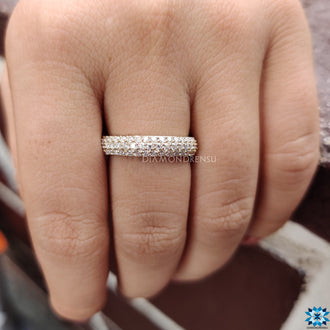 Full eternity wedding band designed for everlasting love.