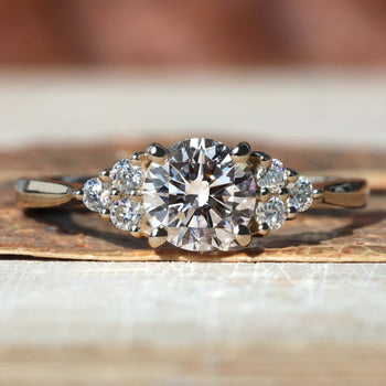 round lab grown diamond engagement ring