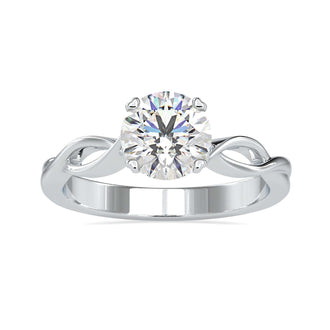 2 carat round solitaire diamond ring featuring radiant brilliance.