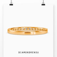 Diamond half eternity ring featuring Lab Grown Diamond in a 4 prong setting.
