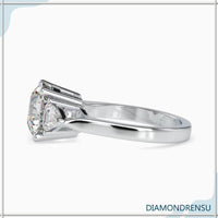 2 carat cushion cut diamond ring in a handmade jewelry design