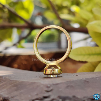 Delicate bezel setting ring crafted with precision and care.