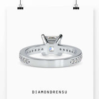 3 ct princess cut diamond ring with lab grown diamond center