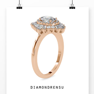 Gold diamond cluster ring crafted with brilliance and elegance in mind.