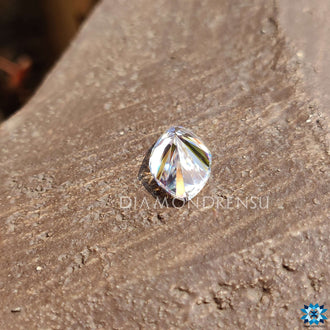 Moissanite Moval Cut used in handcrafted wedding bands with 3.43 carat Moissanite.