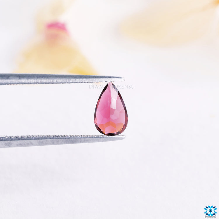 Pink pear cut gemstone October birth gemstone.