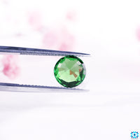 2.12 carat gemstone shaped as round cut gemstone.