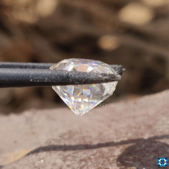 Loose moissanite shown in Oval Hybrid Cut shape, ideal for custom moissanite jewelry pieces.