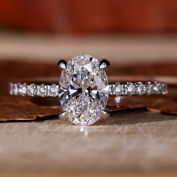 oval lab grown diamond ring