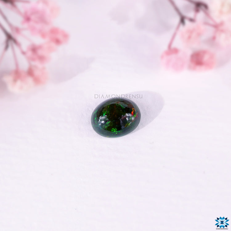October birthstone jewelry made with 1.88 carat Oval Cut Ethiopian Opal from opal Ethiopia.