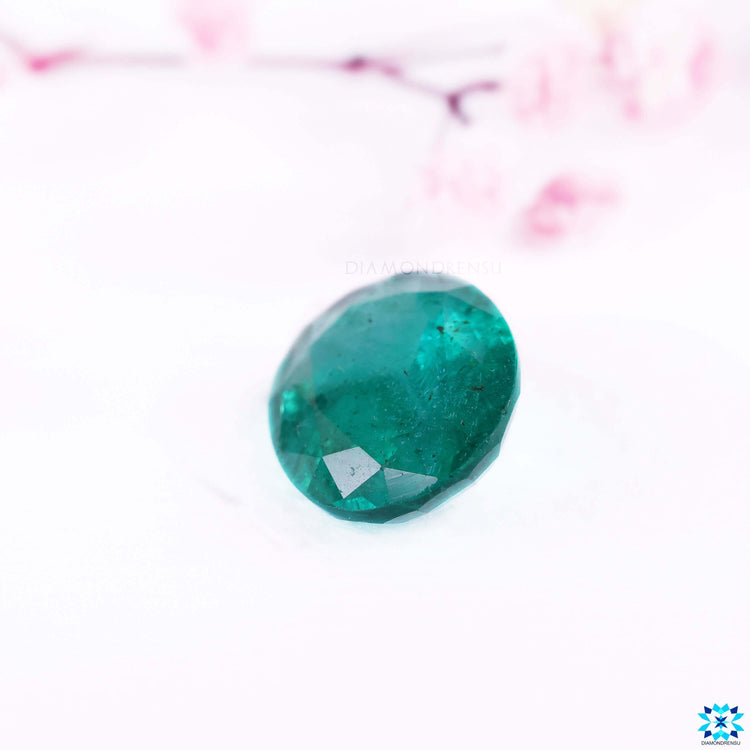 Emerald may birthstone crafted as green emerald gemstone.
