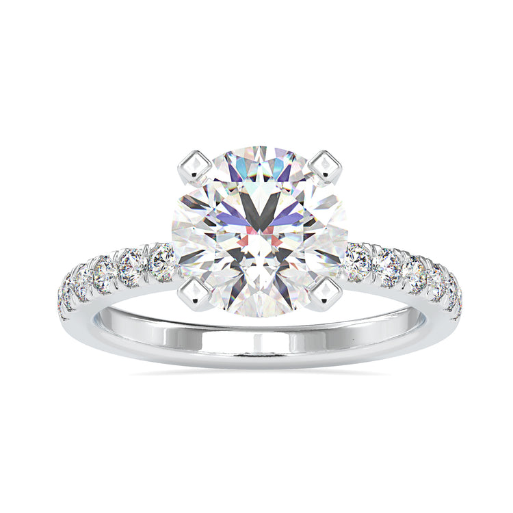 Pave diamond engagement ring with unmatched brilliance and shine.