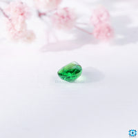 Pear cut gemstone listed as birthstone for January in green gemstone category.