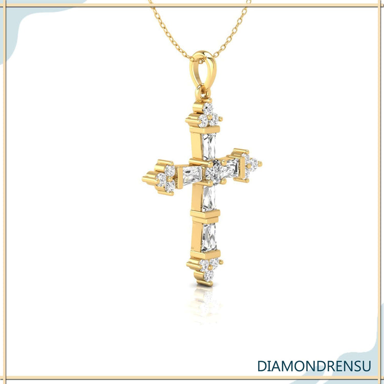 Handmade pendant with a Christian theme featuring a gold Christ pendant.