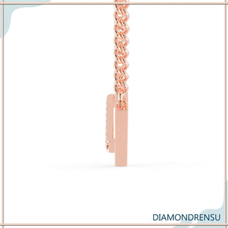 The small diamond pendant offers elegant simplicity.