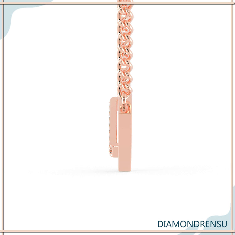 The small diamond pendant offers elegant simplicity.