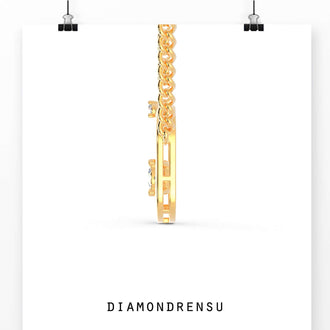 The chain pendant adds versatility and style to your look.