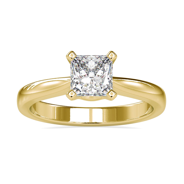 Handmade jewelry featuring a solitaire diamond ring in rose gold