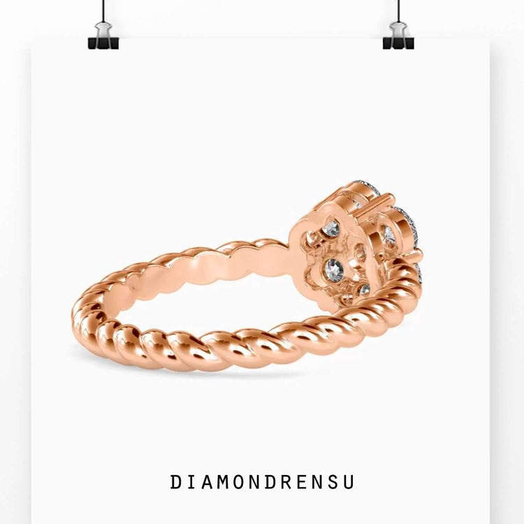 2 carat round diamond ring in white gold, IGI certified for quality